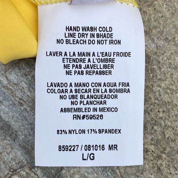 NWT New Becca Color Code Yellow Vanessa Twist Underwire Bra Swim Top L Beach - Picture 12 of 12